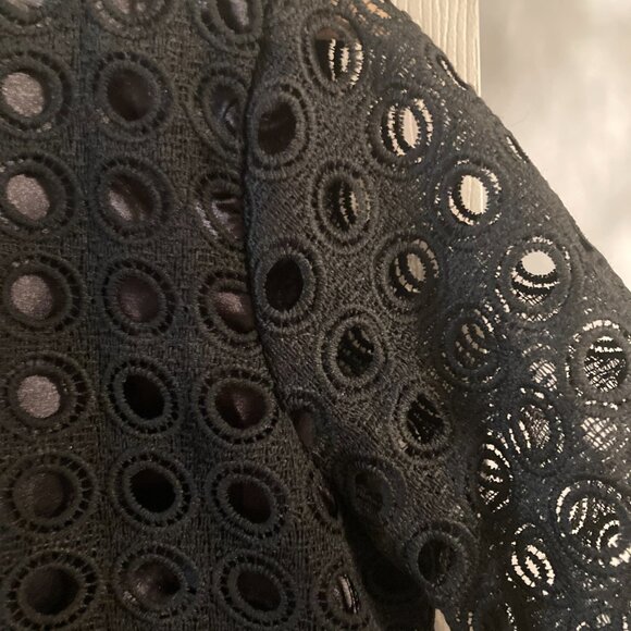 Adiva Womens Black LaceShort Sleeve Blouse - EUC - Picture 9 of 10